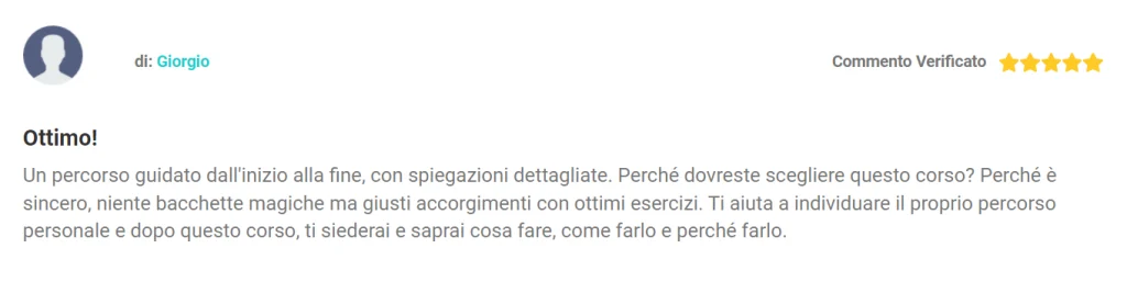 AC TESTIMONIANZA GIORGIO apprendimento completo